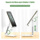 Suporte de Mesa para Celular e Tablet, Ajustável