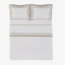 Kit de Cama Trussardi 600 Fios Cetim 100% Algodão Egípcio La Collina - Lençóis + Fronhas + Edredom