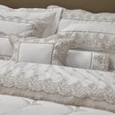 Kit de Cama Trussardi 600 Fios Cetim 100% Algodão Egípcio La Collina - Lençóis + Fronhas + Edredom