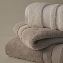 Jogo de Banho 5 Peças Trussardi 100% Algodão Turco Branco/Legno