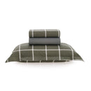 Jogo de Cama Solteiro 180 Fios 100% Algodão c/ Fronha Castro Musgo Verde Musgo/Cinza