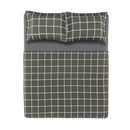 Jogo de Cama Solteiro 180 Fios 100% Algodão c/ Fronha Castro Musgo Verde Musgo/Cinza