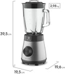 Liquidificador Electrolux inox jarra de vidro resistente capacidade 1,5L 5 velocidades função pulsar 700W EBS30 220v