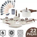 (Compre 5 Leve 22) Conjunto de 22 Раnelаs Brіnох Ceramic Premium Life Smart Plus Vanilla