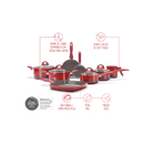 Jogo de Panelas 8 Peças - Ceramic Life Smart Plus Brinox